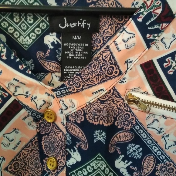 Justify women's shirt top medium - Picture 2 of 7